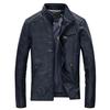 A New Men's PU Leather Jacket Spring and Autumn Men's Jacket Washed Thin Motorcycle Leather Jacket
