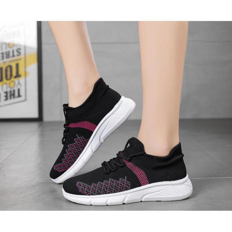 Весна и осень Новые повседневные туфли Женская обувь Flyknit Легкие и дышащие женские кроссовки Женская спортивная обувь