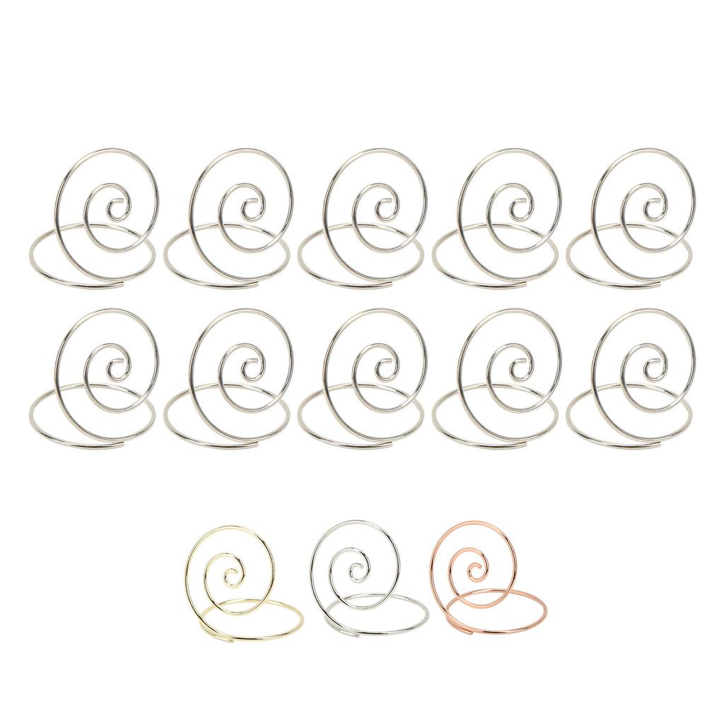 10 шт. держатель для номера стола круглый металлический симпатичный внешний вид легко чистится железный материал настольные зажимы для картинок