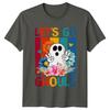 Lets Go Ghouls T-Shirt Cute Ghost Halloween Spooky Floral Halloween Gift