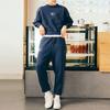 Jordan Cny Logo Embroidered Knit Joggers with Elastic Cuffs and Drawstring Men Bottoms Navy-Blue DO4087-410