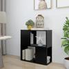 VidaXL Bookcase Black 60x24x63 Cm Chipboard