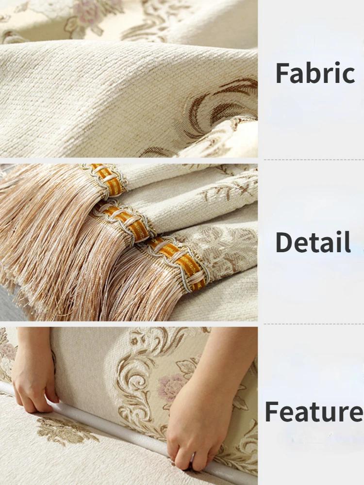 Роскошный жаккардовый чехол для дивана-полотенца для гостиной, чехлы из синели с кисточкой по краю, полотенце для дивана, европейский стиль