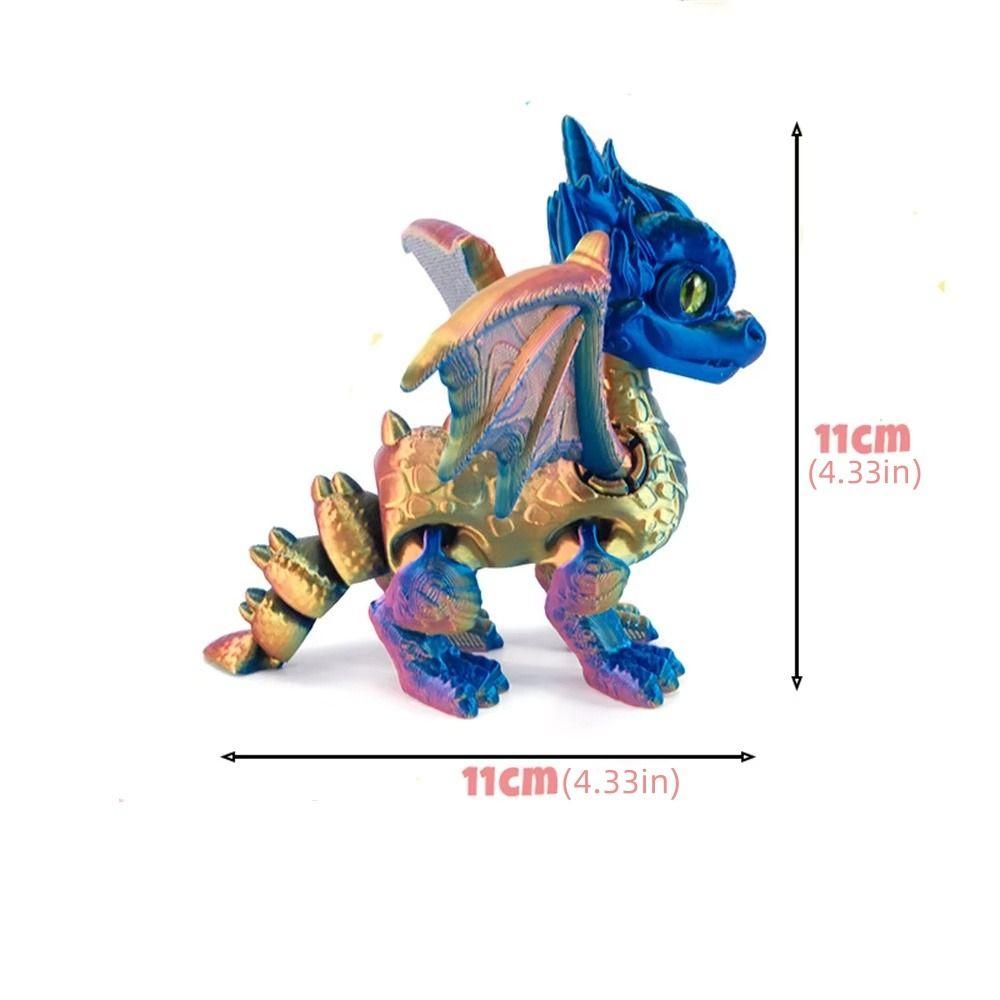 Multi-jointed 3D Printed Dragon Simulation Dragon Model Toy Flying Dragon Figures Home Decor