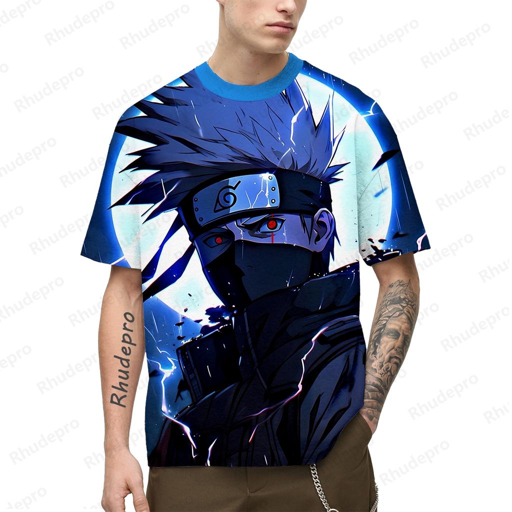 Y2k Clothes Men's T-shirt Harajuku Style Cosplay Naruto Oversized Gift High Quality Clothing New Shirts Children's Trend