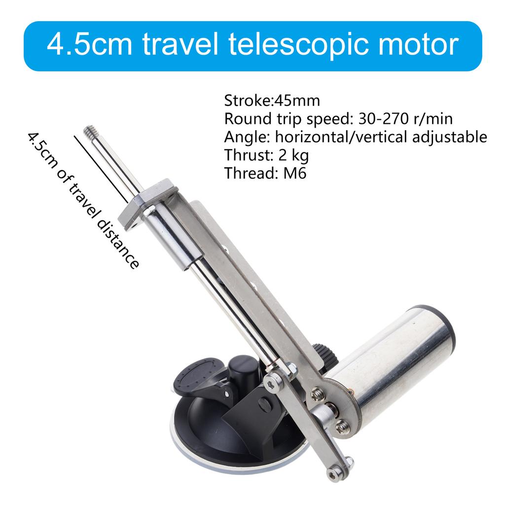 Telescopic Linear Actuator With 60mm Plate and 45mm Strokes Fully Automatic Small Reciprocating Telescopic Motor Device