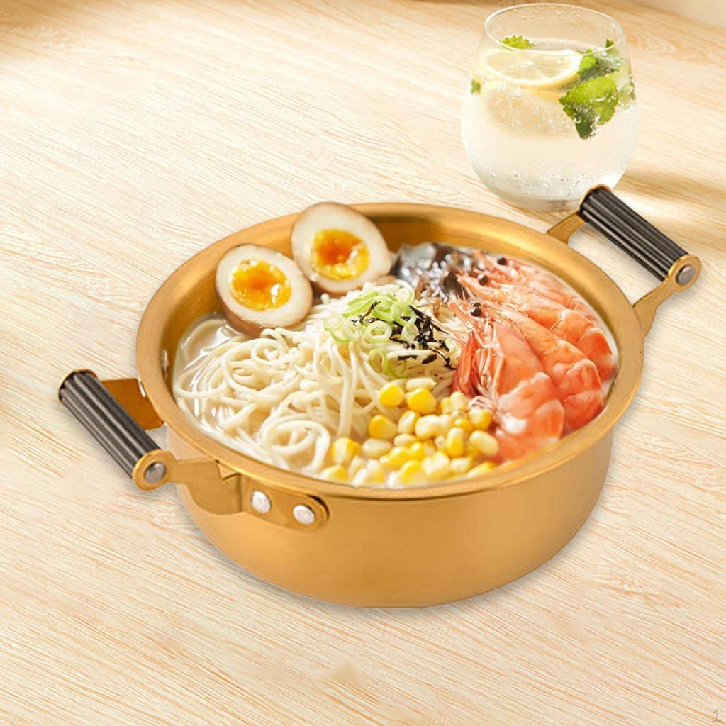 Корейская кастрюля для приготовления рамена для использования на плите с двойными ручками