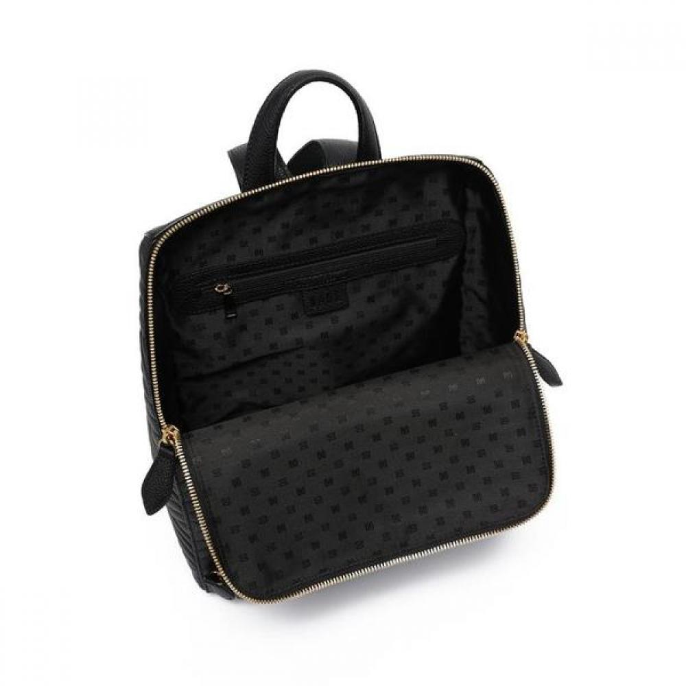 Daks Black Cutting Dd Logo Quilted Leather Backpack Dcba2f369bk