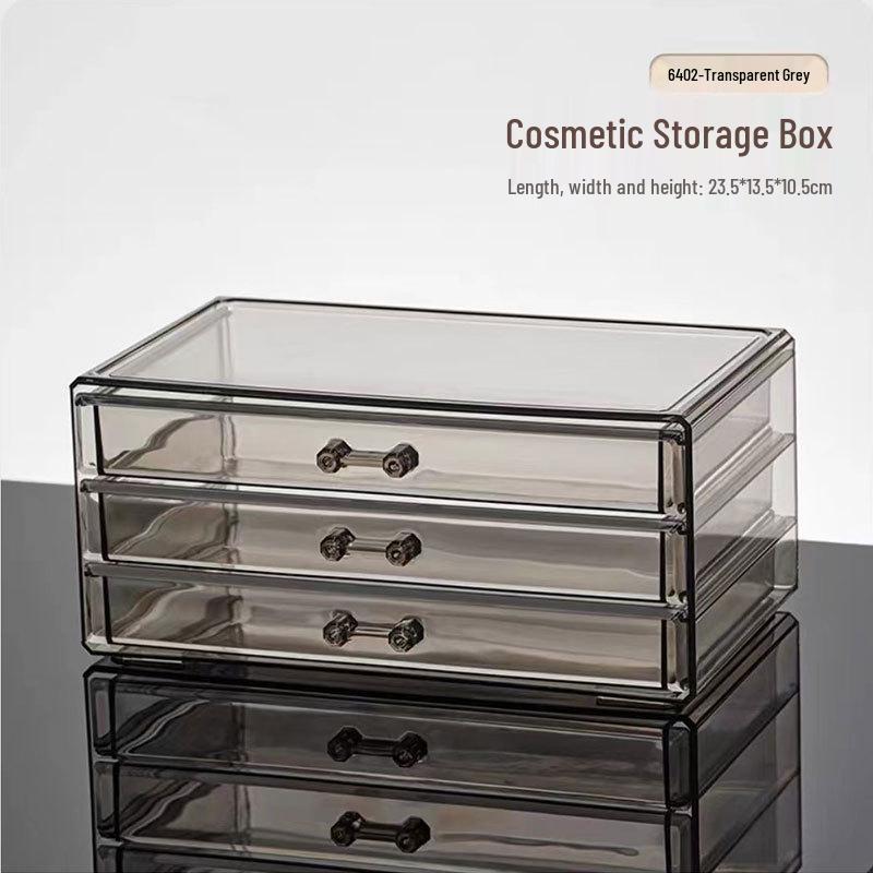 Transparent Multi-Layer Jewelry Storage Box with Drawers for Rings, Earrings, and Necklaces
