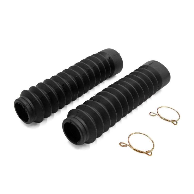 1 Pair 205mm Universal Motorcycle Rubber Front Fork Shockproof Dust Cover Gaiters Gators Boot Shock Protector