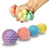 Squeeze Rainbow Stress Reliever Grape Balls, Stress Relief, Color-Changing Mesh Balls (Set of 4)