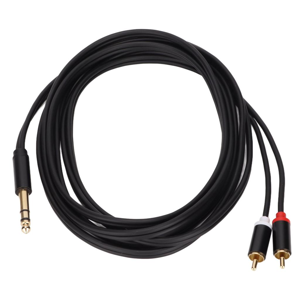 6.35mm to 2 RCA Cable Gold Plated Series 1 4 Inch to 2 RCA Male Stereo Audio Adapter Y Splitter RCA Cable