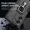 KEYSION Shockproof Armor Case for Xiaomi POCO X7 Pro Soft Silicone+PC Upright Metal Ring Stand Phone Back Cover for Redmi Turbo4