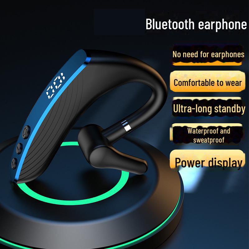 Интеллектуальная Bluetooth-гарнитура с заушным креплением и цифровым дисплеем для OPPO, Huawei, Vivo, Apple, Xiaomi