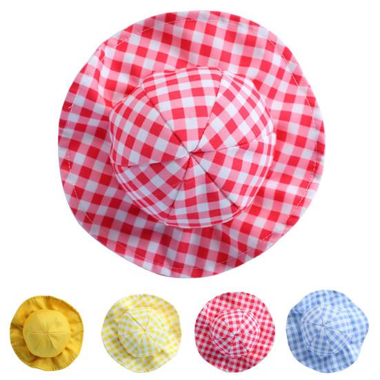 Кепка для домашних животных с клетчатым узором, защита от солнца, дышащая модная шляпа для домашних животных, рыбацкая шляпа, головные уборы для