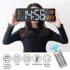 Wall-mounted Digital Wall Clock Remote Control Temp Date Week Display Power Off Memory Table Clock Dual Alarms Large LED Clocks