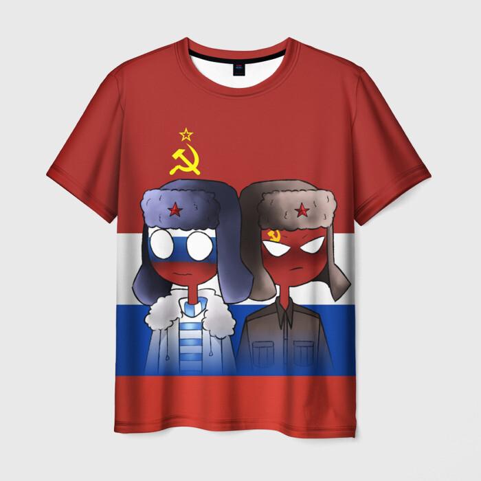 Новые винтажные мужские футболки с 3D-принтом СССР, модные футболки с коротким рукавом с рисунком Советского Союза, уличные топы, одежда