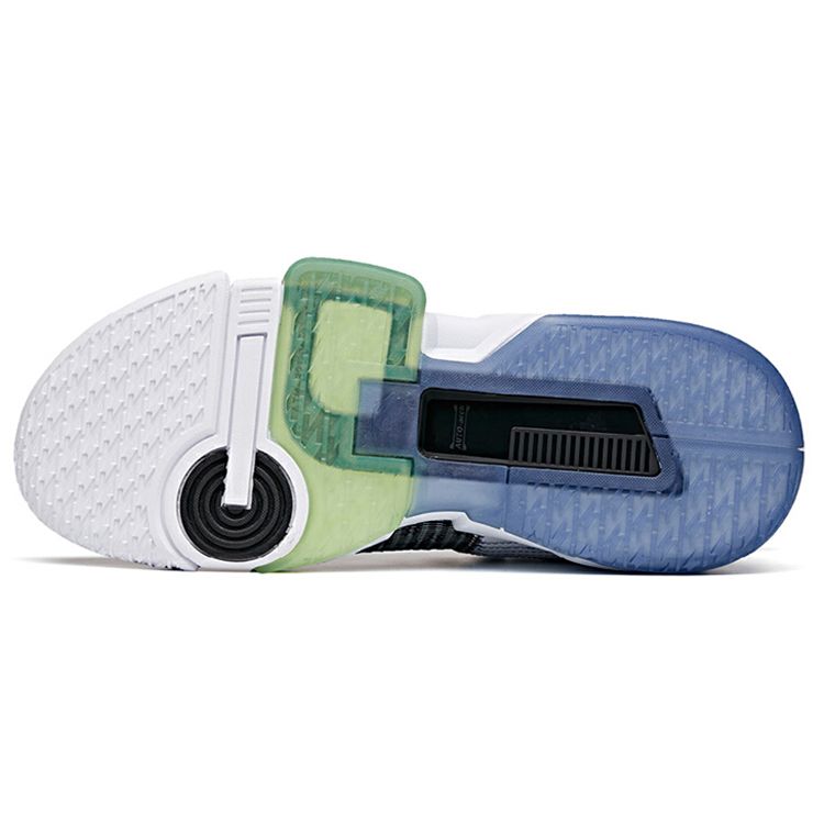 Anta Lightweight 2 Anti-Slip Breathable Low-Top Basketball Shoes Men Sneakers Black White Green 112121610-1