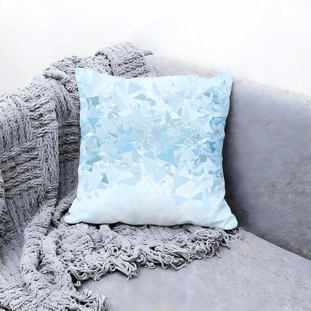 Unique Cracked Ice Pattern Style Cushion Cover Premium Comfort Reversible Pillow Cove in One Design for Any Room Car Interior