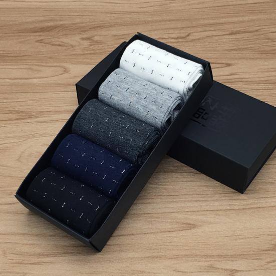 3/5 пары мужских весенне-осенних дышащих хлопковых спортивных деловых носков со средней трубкой