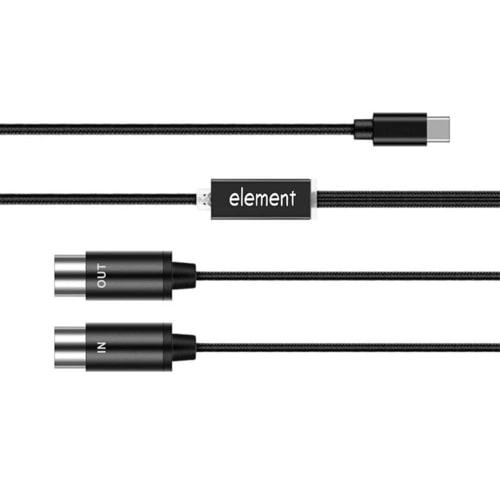 MIDI To USB C Type C Cable, USB MIDI Converter with Indicator Light for Electronic Organ Computer