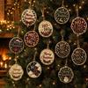 Pearl Christmas Hanging Ornaments 12pcs DIY Acrylic Ornaments  For Xmas Tree
