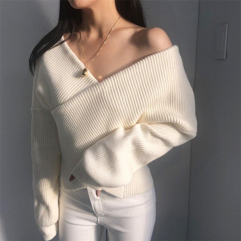 Женский короткий кардиган, вязаный свитер, осень-зима, джемпер с длинным рукавом и v-образным вырезом, кардиганы, повседневные свитера для женщин, мода