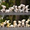 7pcs Set Of Cartoon Simulation Cute Long-Eared Rabbit Doll Cute And Obedient Rabbit Desktop Ornaments