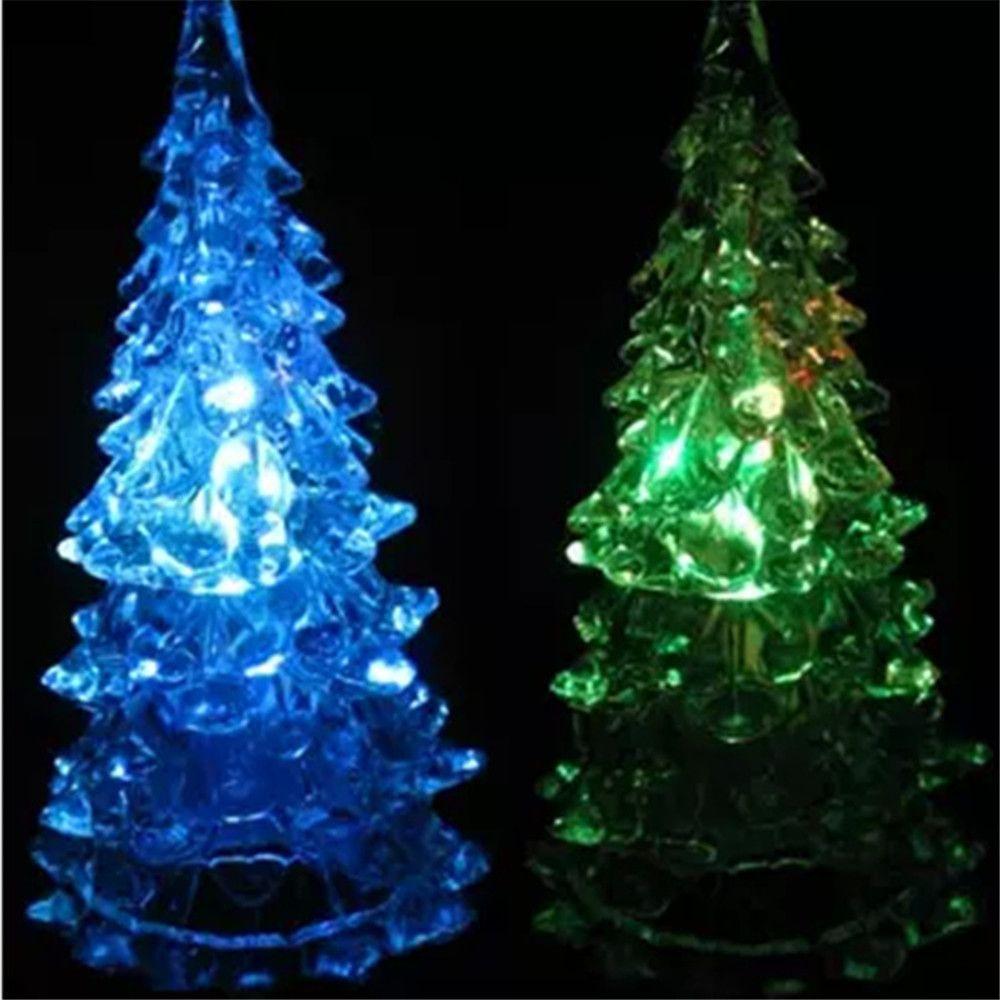 LED Color Changing Mini Christmas Xmas Tree Home Table Party Decor Charm Glitter Christmas Tree