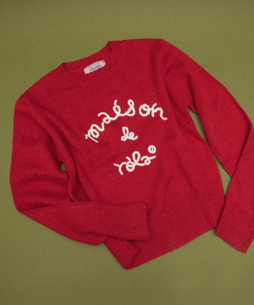 ROLAROLA Maison De Rola Embroidery Knit Red