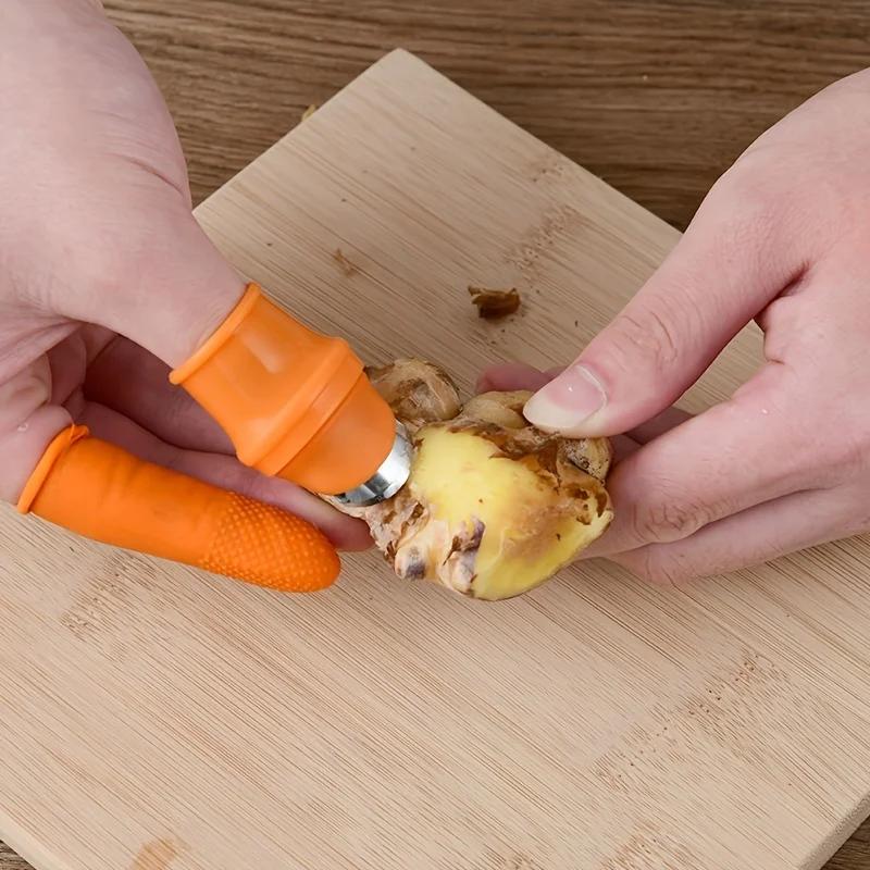 Многофункциональный силиконовый наперсток для большого пальца, защита для пальцев для садоводства, кухни и использования для ногтей, инструмент для сбора урожая