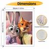 disney zootopia judy and nick digital oil painting hand painting kit diy home decoration