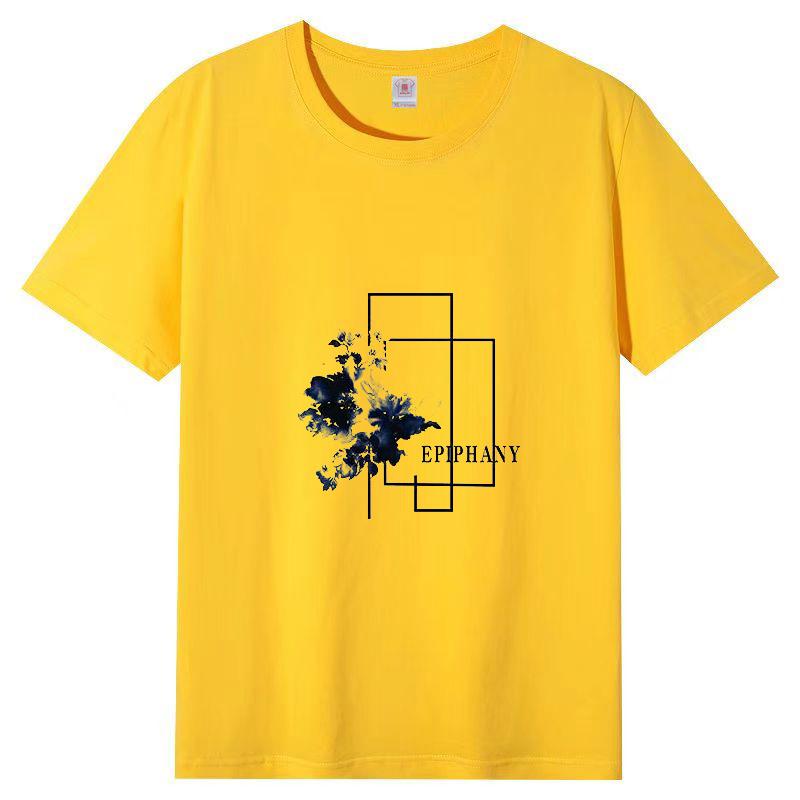 Футболка из хлопка с короткими рукавами для женщин 2024 года, новые модные свободные топы средней длины