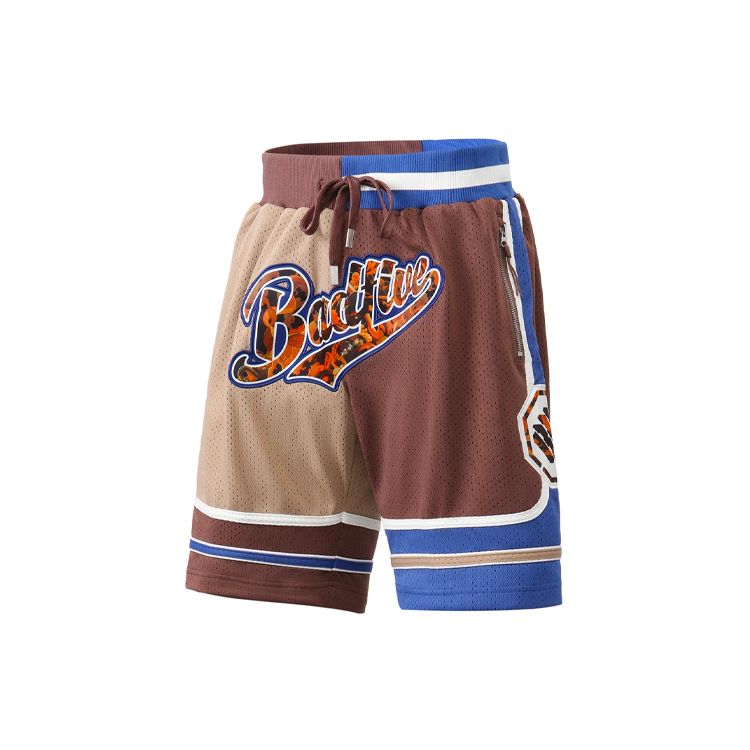 Li Ning Badfive Color Block Letter Print Loose Competition Casual Shorts Men shorts Pepper-Brown Gingerbread-Brown AAPR005-1