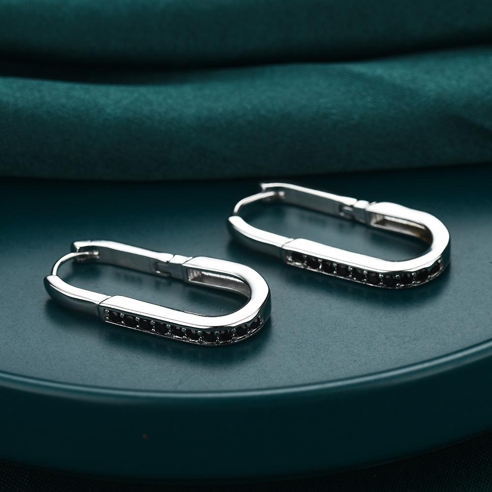 Black Awn Черные ювелирные серьги-кольца для женщин, подарочные серьги-кольца