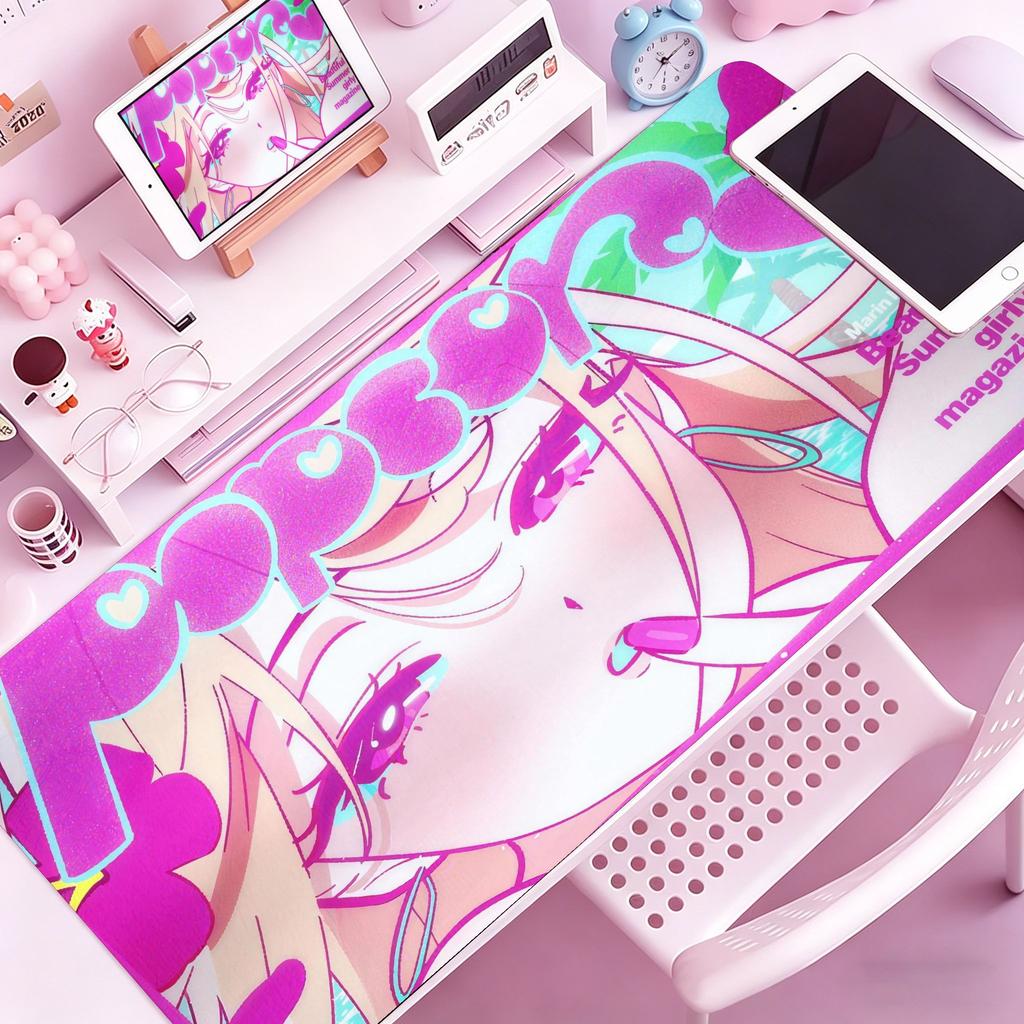 Милая Аниме Kitagawa Marin MMy DressUp Darling Коврик для мыши Большой Игровой коврик для мыши со прошитыми краями Утолщенный коврик для стола ПК
