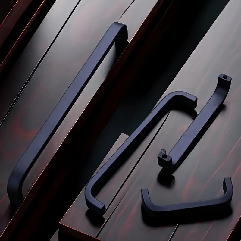 8 шт. Ручки для шкафов Ручки для ящиков, алюминиевые ручки для кухонных шкафов, современная фурнитура для кухонных и ванных комнат Шкаф с крепежными винтами