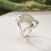 Adjustable Open Ring Women Men Vintage Hollow Oval Geometric Statement Jewelry Copper Plated