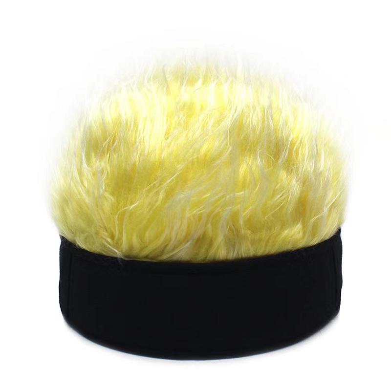 Забавные короткие шапки для волос для мужчин и женщин, хип-хоп, шапка-бини, парик, дышащая мягкая бейсболка для занятий спортом на открытом воздухе, парик для вечеринок