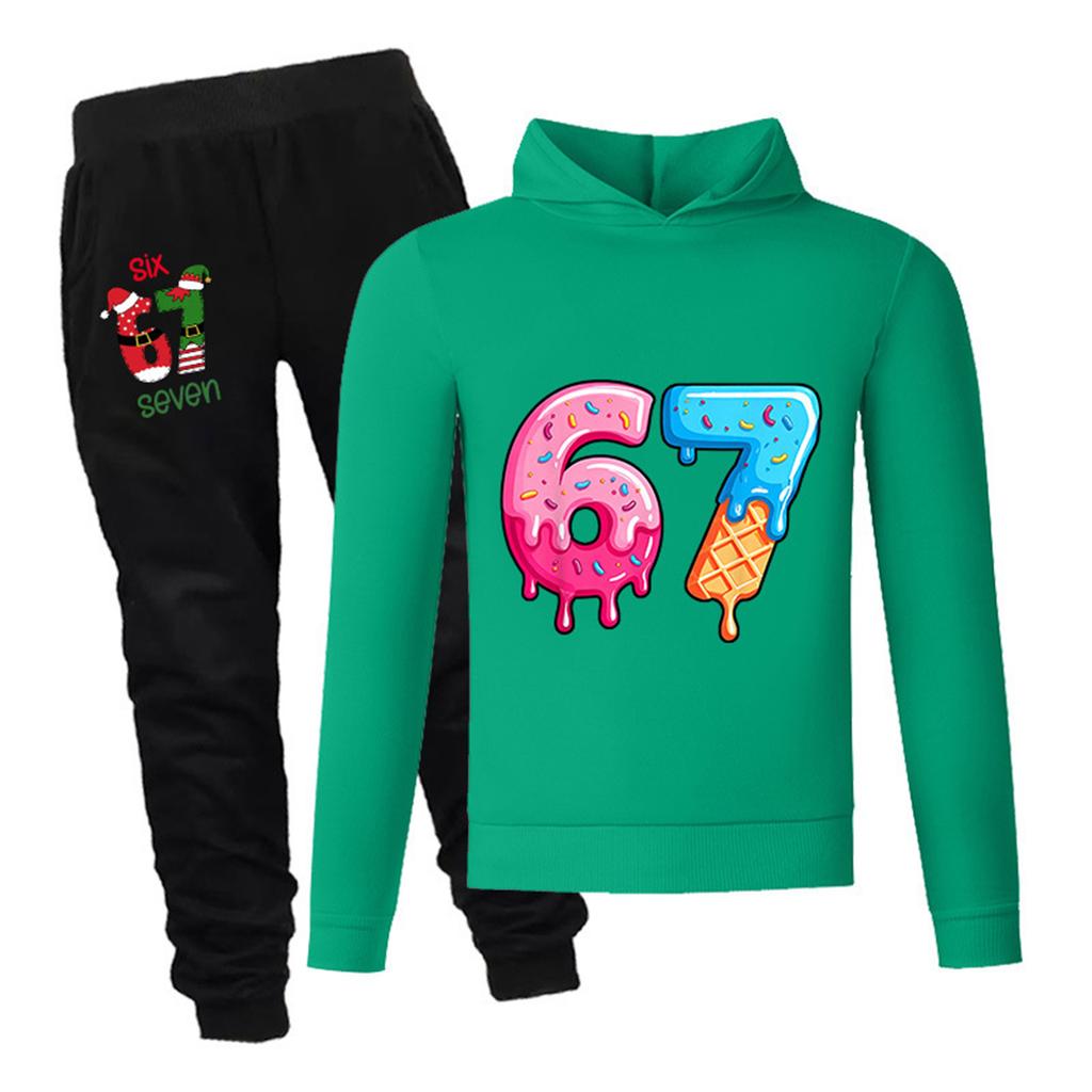 Детский пуловер с длинным рукавом свободного кроя с принтом в виде букв, комплект