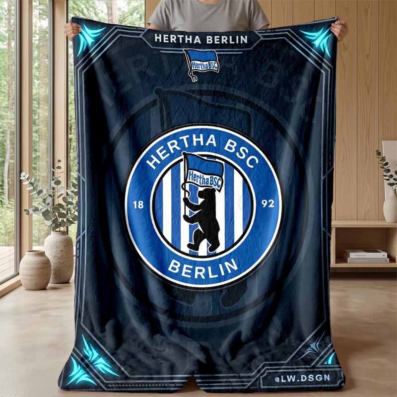hertha bsc FC Soft Flannel Fleece Blanket Lightweight Cozy Warm Throw Blanket For Sofa Bed Home Decor