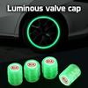 4PCS Car Luminous Tire Wheel Valve Caps Nozzle Dustproof Cover For KIA Sportage Seltos Sorento K3 K4 Soul Carnival EV6 EV9 K5 ZN3