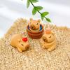 Мини Капибара Смола Миниатюрная Фигурка Смола DIY Аксессуары Настольные Маленькие Украшения Самодельные Украшения для Автомобиля Фигурки