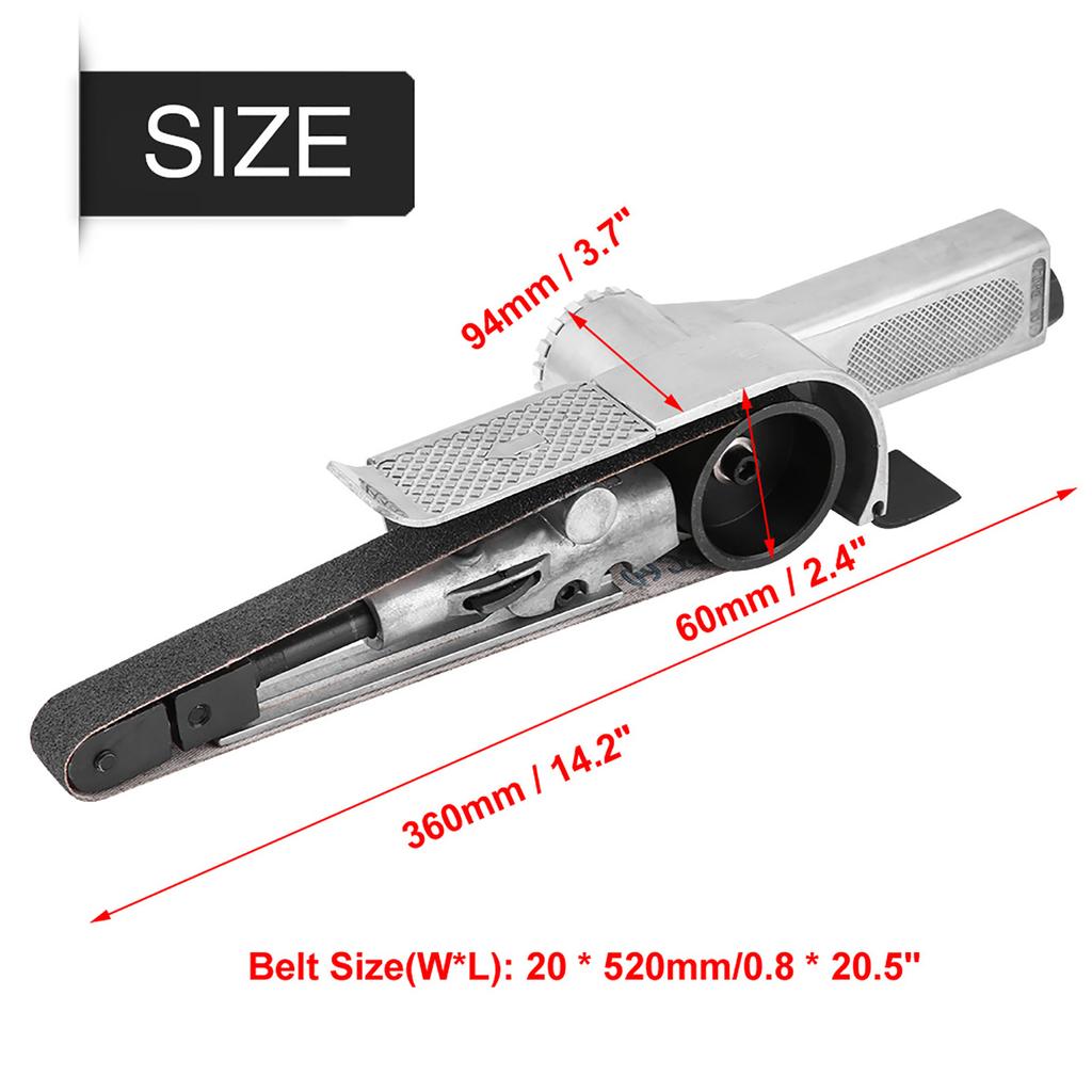 20mm Pneumatic Air Belt Sander Polisher Grinding Machine Tool