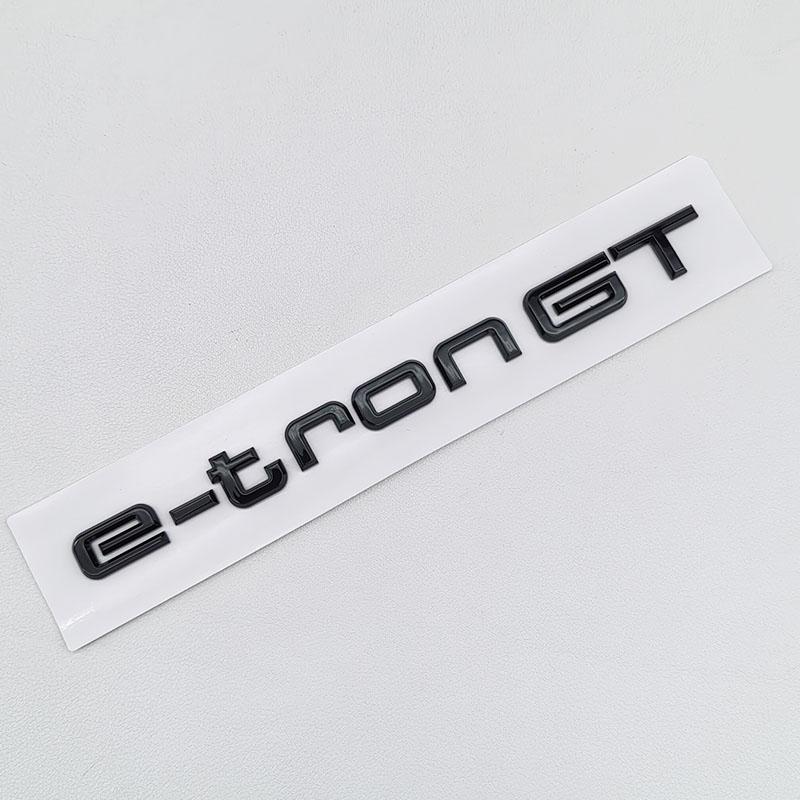 3D ABS Logo 30 40 45 50 E-tron GT Letters Sticker Car Rear Trunk Emblem Badge For qaz22 A3 SQ6 Q5 Q6 Q8 Q4 Etron Accessories