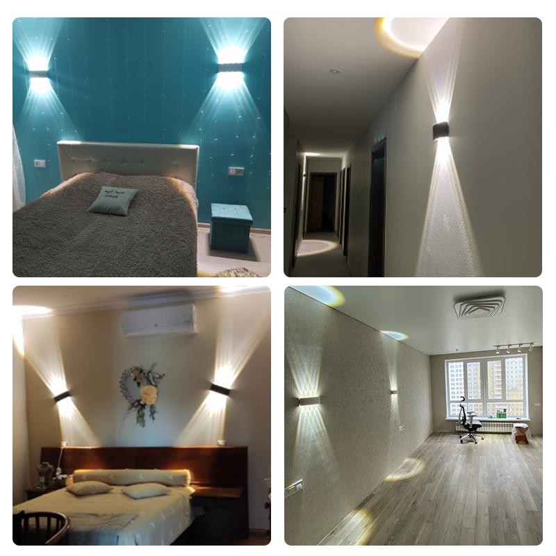 4 Вт/6 Вт/8 Вт светодиодный домашний настенный светильник для внутреннего использования, не водонепроницаемый садовый светильник, пластиковый AC86-265, домашний настенный светильник для спальни, гостиной, лестницы