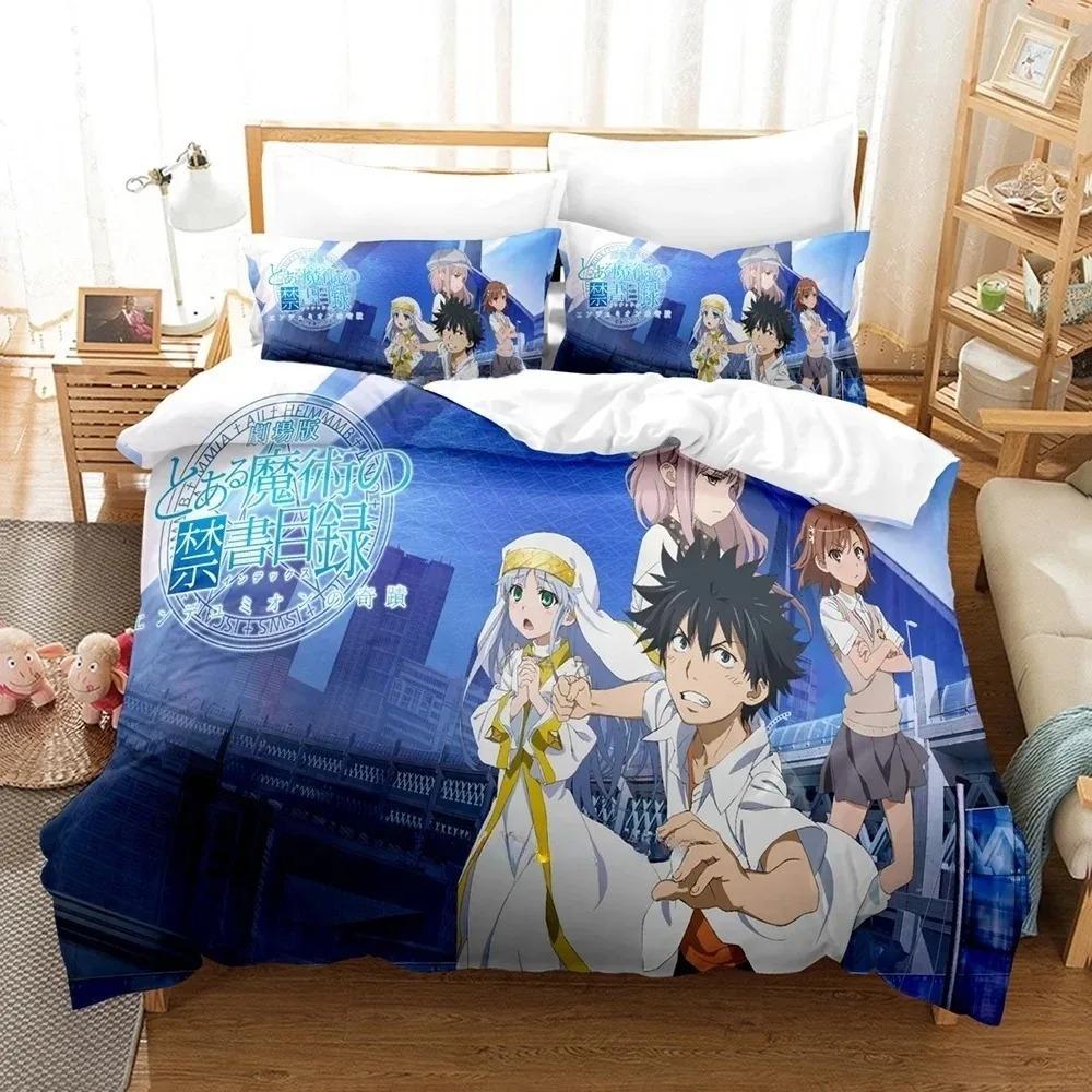 3D Printed Anime A Certain Magical Index Bedding Collection Single Twin Full Queen King Size Bed Collection Adult Kid Bedroom Duvetcover Collections