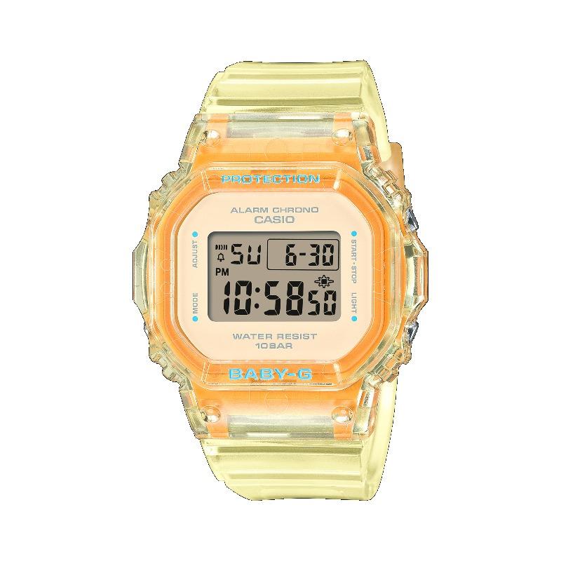 Casio Женские часы Baby-G, смола, водонепроницаемость 100 м, ударопрочность, будильник, кварцевые, BGD-565SJ-9