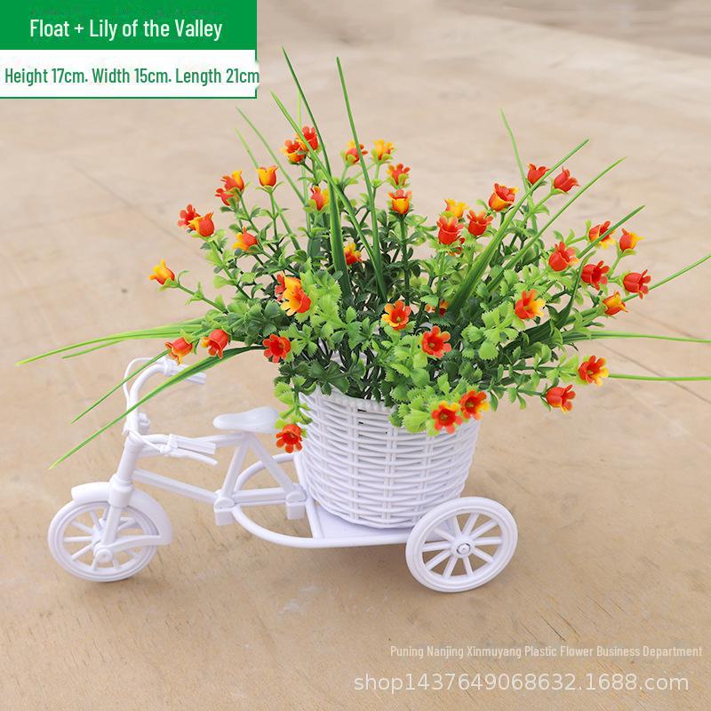 Комплект искусственных цветов для помещений: Маленькие украшения в горшках для украшения дома и автомобиля