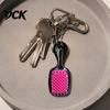 Keychain Pendant Mini Hair Brush Pendant, Scalp Massage with Ornament Bead Chain, Plastic Styling Charm for Backpacks Handbags Comb